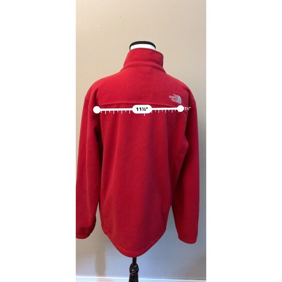 The North Face Windwall full zip fleece jacket in bright red. Size M. - Picture 6 of 9